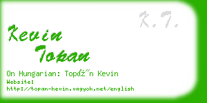 kevin topan business card